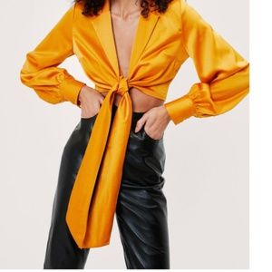 Nasty Gal Cropped Shirt